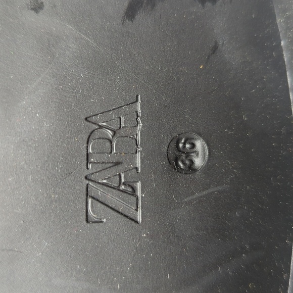 Zara Black chelsea pearl Studded Combat Boots w/ Chunky Sole woman size 6 EU 36 - Picture 15 of 16